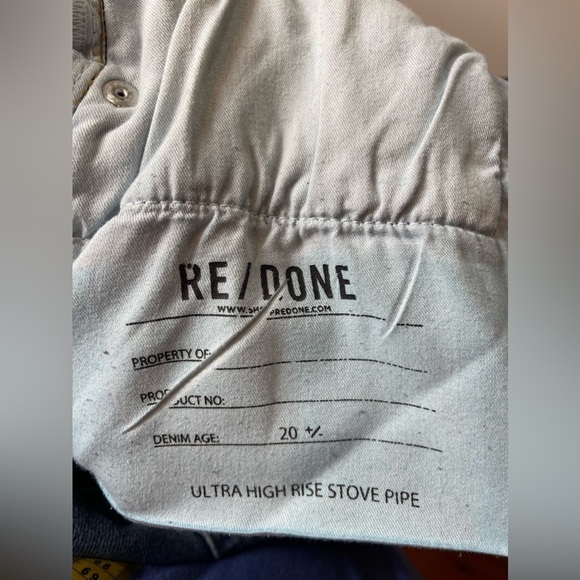 RE/DONE‎ Jeans Women’s Size 30 Ultra High Rise Stove Pipe in Vintage Indigo - Picture 14 of 15